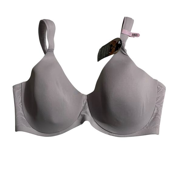 Bali Bra Womens Size 38D Coolest Smoothing Underwire T-Shirt Bra DF4580 Purple - Picture 3 of 9